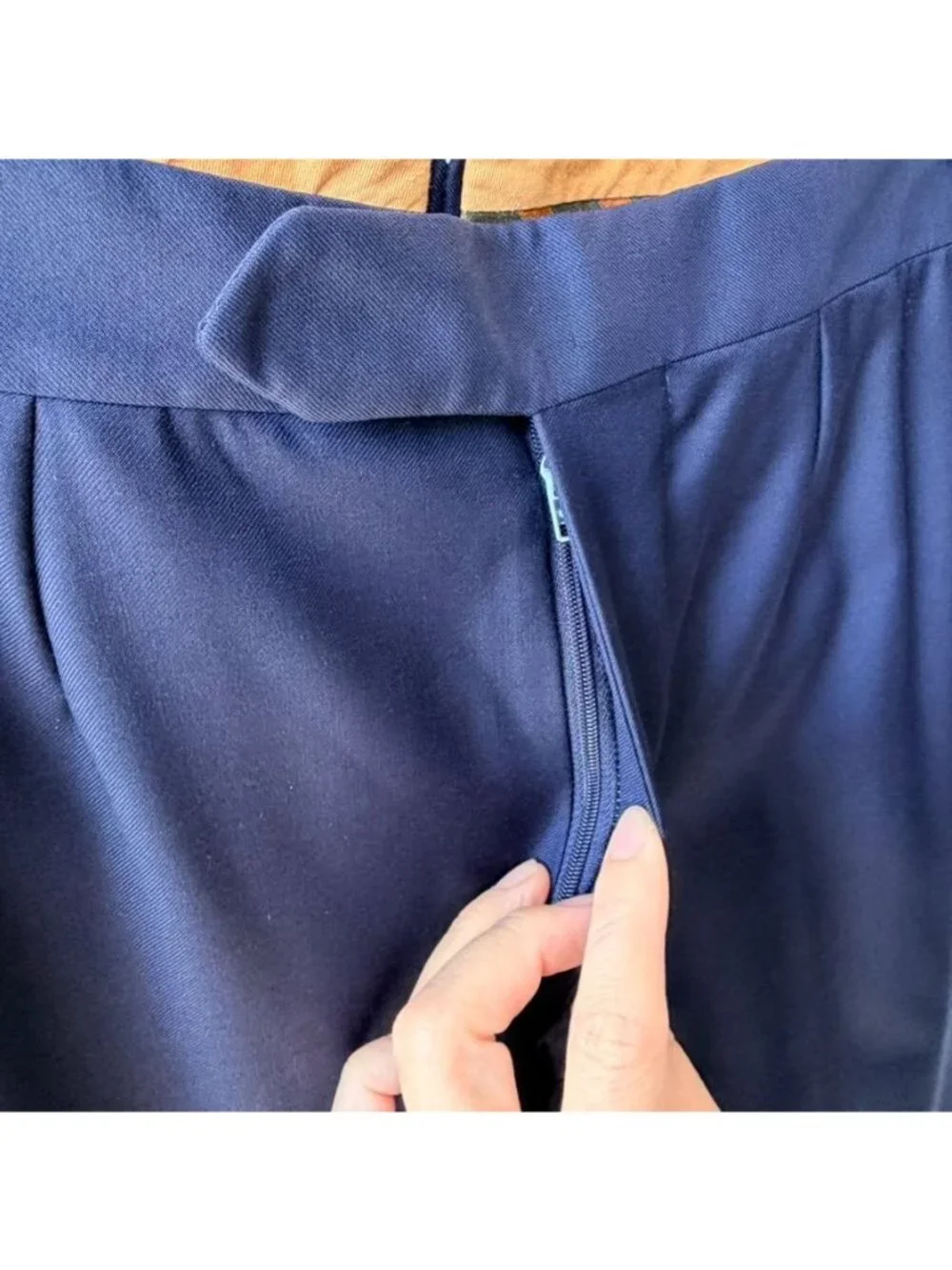 Phineas Cole Navy Blue Pleated Wool Dress Pants Men's Size 32-33 H84